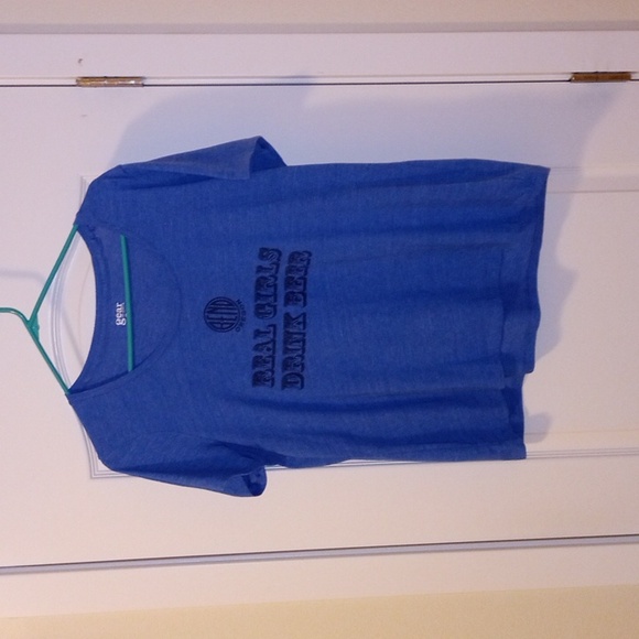 Blue, Real Girls Drink Beer top, size XXL - Picture 3 of 7